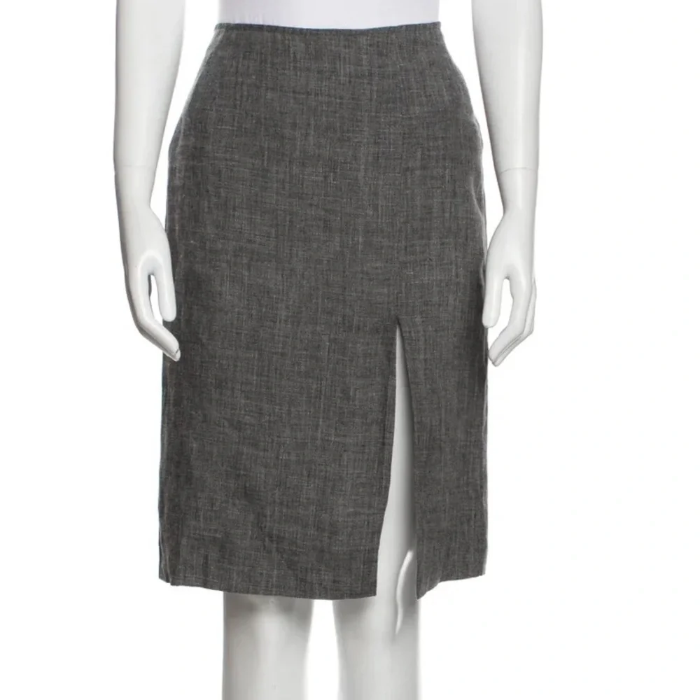 Michael Kors slit-front pencil‎ Skirt knee length in gray Made in Italy